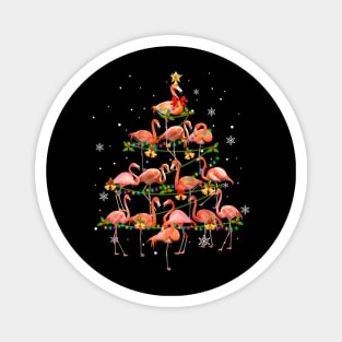 Cute Flamingo Christmas Tree Xmas Gift Magnet